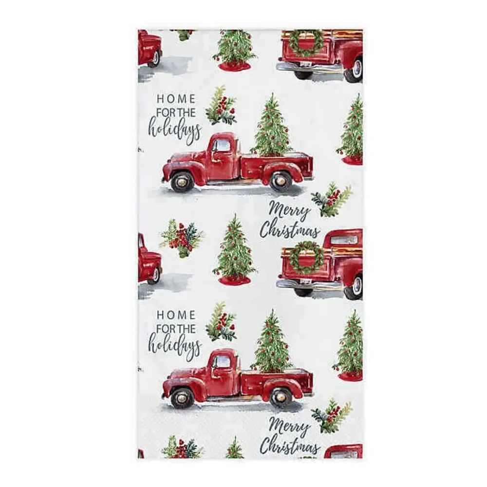 Red Farm Truck Paper Napkins Towels Home for the Holidays 20 CT 2 Pks Decoupage